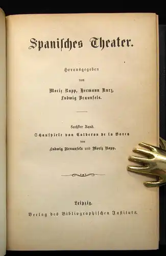 Rapp Spanisches Theater Bände 1-7 komplett 1870 Belletristik Lyrik Schauspiel js