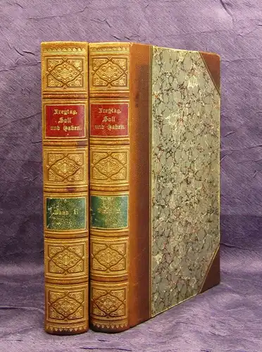 Freytag Gustav Soll und Haben 6 Bde. in 2 1902 Belletristik Literatur Lyrik js