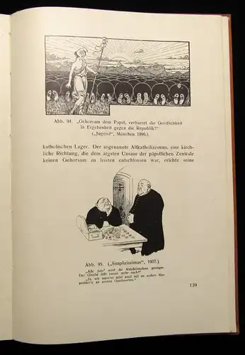 Wendel Die Kirche in der Karikatur 1928 Sammlung antiklerikaler Karikaturen js