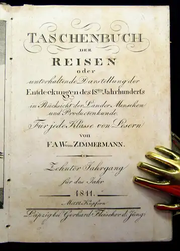 Zimmermann Taschenbuch der Reisen 10. Jhg. 1811 komplett Belletristik  mb