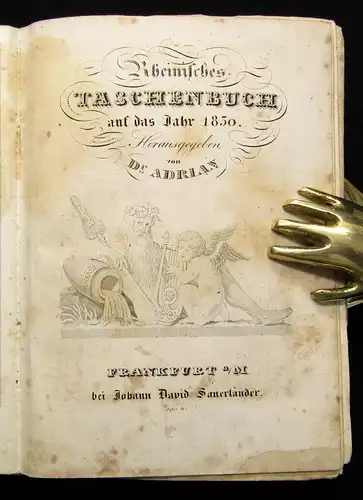 Dr. Adrian Rheinisches Taschenbuch auf das Jahr 1830 12 Stahlstiche js