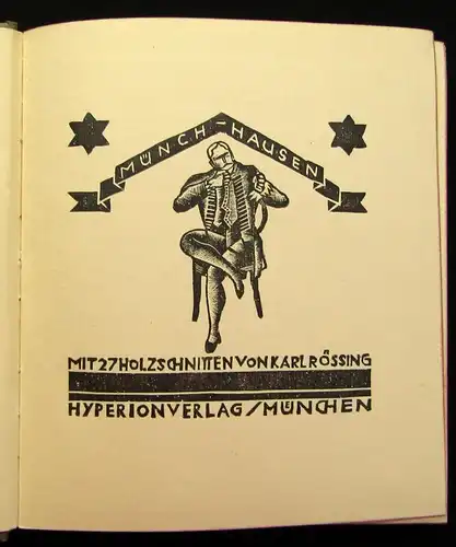 Münch- Hausen 27 Holzschnitte von Karl Rössing um 1920 Klassiker js