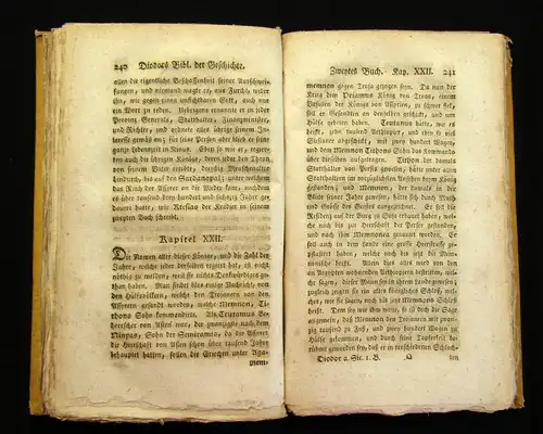 Stroth Diodors von Sicilien Bibliothek der Geschichte 1782 1. Band Sammlungen js