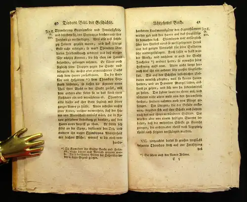 Kaltwasser Diodors von Sicilien Bibliothek der Geschichte 1786 5. Band js