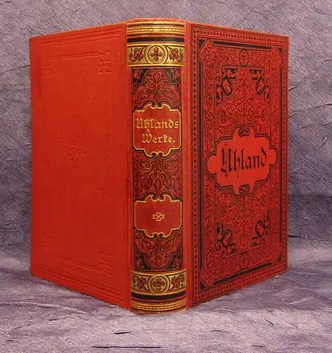 Gottschall Uhland`s ausgewählte Werke 4 Bde. in 1 Buch um 1895 Belletristik js