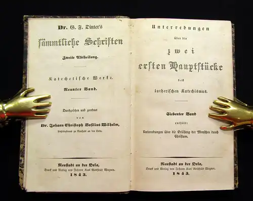 Dinter Sämmtliche Schriften 2 Abteilung 9.Bd 1843 Theologie Religion mb