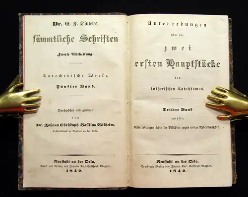 Dinter Sämmtliche Schriften 2 Abteilung 5.Bd 1842 Theologie Religion mb