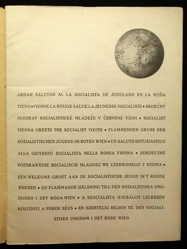 Festschrift  2.Internationales Jugendtreffen in Wien 12.-14. Juli 1929 js