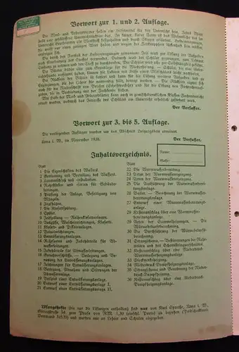 Werk- und Arbeitsblätter für Wasserinstallation und Heizungsbau 1935 Handwerk js