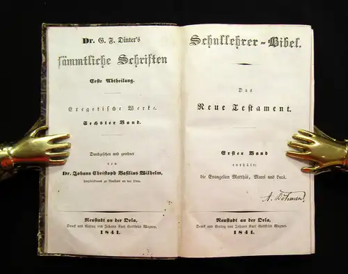 Dinter Sämmtliche Schriften 1 Abteilung 6.Bd 1841 Theologie Religion mb