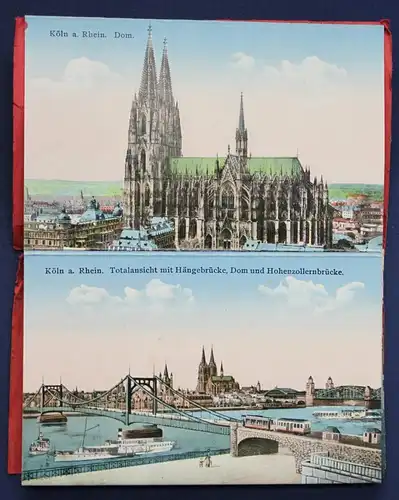 Leporello Album von Köln um 1915 Geografie Ortskunde Architektur Kultur sf