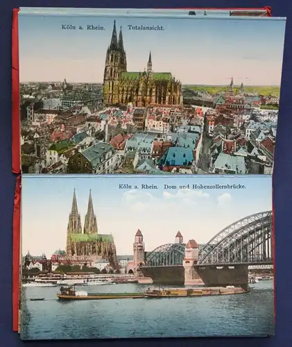 Leporello Album von Köln um 1915 Geografie Ortskunde Architektur Kultur sf