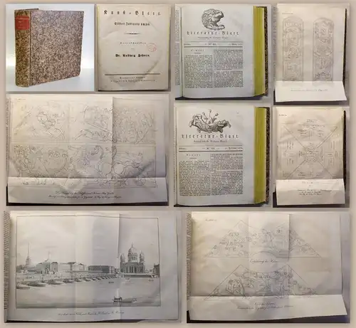 Sammelband 3 Zeitschriften Menzel Schorn Kunst-Blatt & Literatur-Blatt 1830 rara