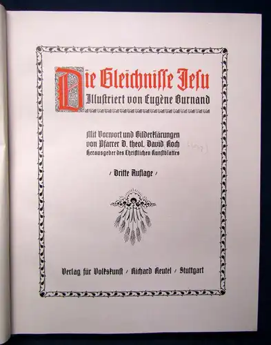 Die Gleichnisse Jesu illustriert von Eugene Burnand um 1900 Belletristik js