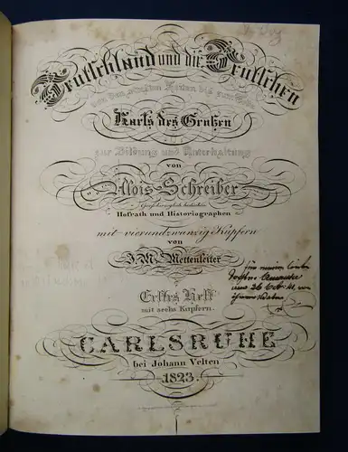 Schreiber Deutschland und die Deutschen 1823 Geschichte Völkerkunde sf