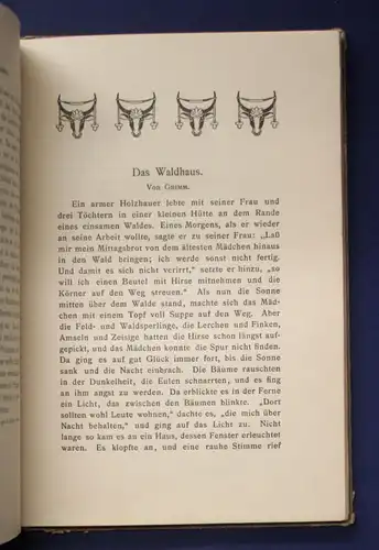 Tiermärchen Für die Jugend ausgewählt 1903 selten Erzählungen Belletristik  js