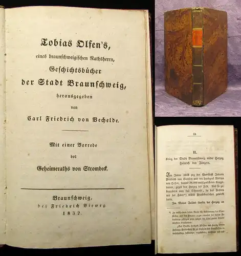 Tobias Olsen`s eines braunschweigischen Ratsherrn Geschichtsbücher 1832 js