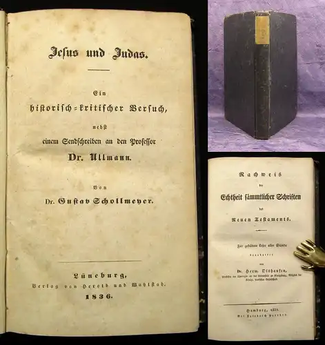 Schollmeyer Jesus und Juda Ein Historisch-kritischer Versuch 2 Bde. in 1 1836 js