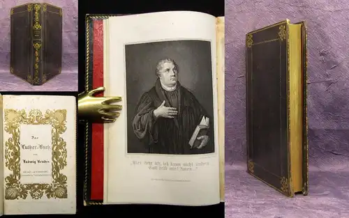 Bender das Luther- Buch 1845 Biedermeier- Einband Goldschnitt js