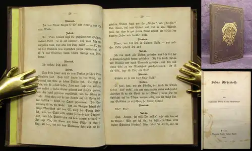 Schmidt, Elise Judas Ischariot selten EA 1851 Dramatisches Gedicht in 5 Abth. js