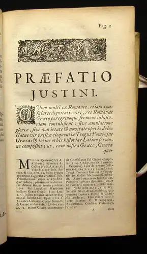 Justini (Justinus); Gronovio, Abrahamo Justini Historiae Philippicae 1719 js