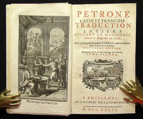 Arbiter Petrone latin francois. Traduction entiere suviant 2 Bde. 1736 js