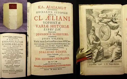 Aelianus Cl. Aeliani variae historiae libri XIV Cum notis Joannis Schefferi 1662