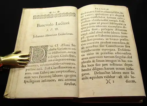 Aelianus Cl. Aeliani variae historiae libri XIV Cum notis Joannis Schefferi 1662