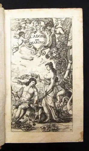 Ladone, poema del cavallier Marino, con gli argomenti del conte Fortuni 2 Bde.