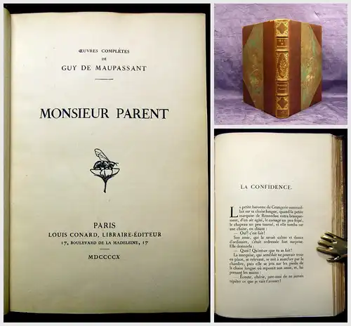 Guy de Maupassant Monsieur Parent 1910 Belletristik Lyrik Literatur mb