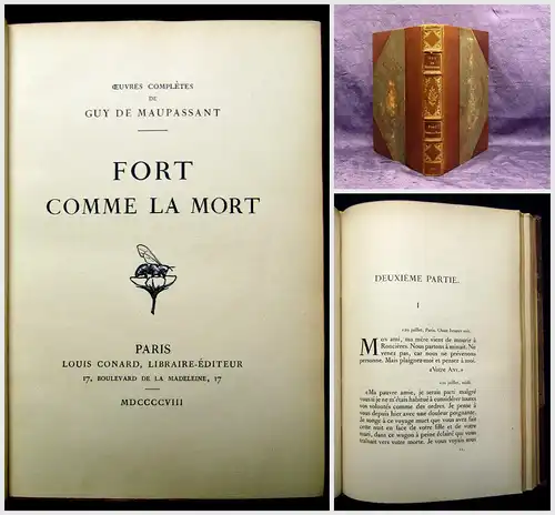 Guy de Maupassant Fort Comme La Mort 1908 Belletristik Lyrik Literatur mb