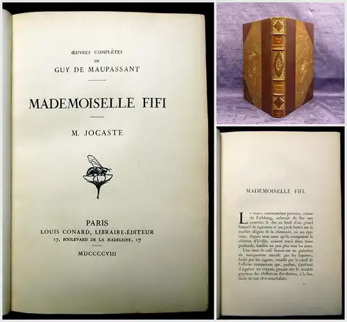 Guy de Maupassant Mademoiselle Fifi 1908 Belletristik Lyrik Literatur mb