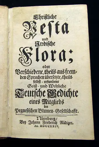 Haimendorff, Furer von 1702 Christliche Vesta und Irrdische Flora  am