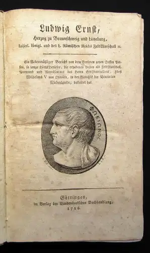 Ernst Ludwig Ernst, Herzog zu Braunschweig und Lüneburg, kaiserl. königl. 1786 j