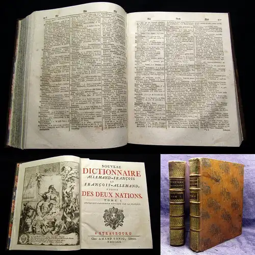 1762 Nouveau Dictionnaire Allemand-Francois et Francois-Allemand,...