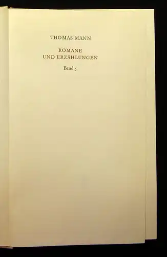 Thomas Mann Romane und Erzählungen komplett 1-10 1.Auflage 174 Or.SU Klassiker j