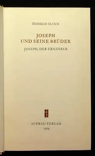 Thomas Mann Romane und Erzählungen komplett 1-10 1.Auflage 174 Or.SU Klassiker j