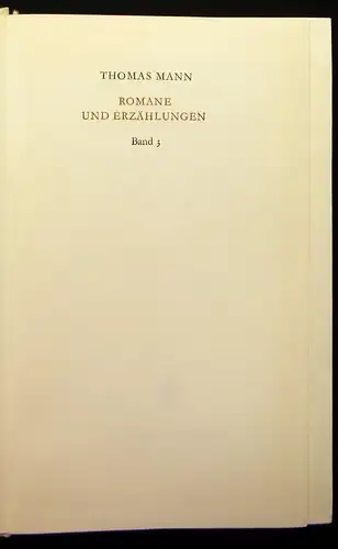 Thomas Mann Romane und Erzählungen komplett 1-10 1.Auflage 174 Or.SU Klassiker j