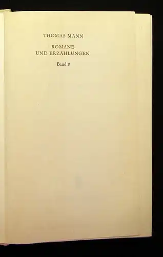 Thomas Mann Romane und Erzählungen komplett 1-10 1.Auflage 174 Or.SU Klassiker j