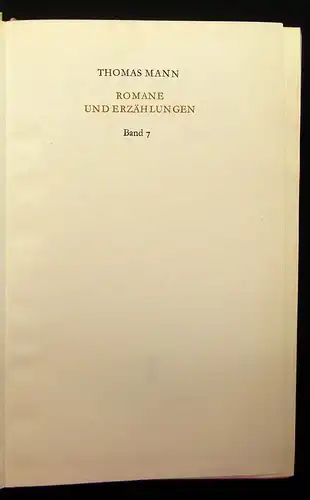 Thomas Mann Romane und Erzählungen komplett 1-10 1.Auflage 174 Or.SU Klassiker j