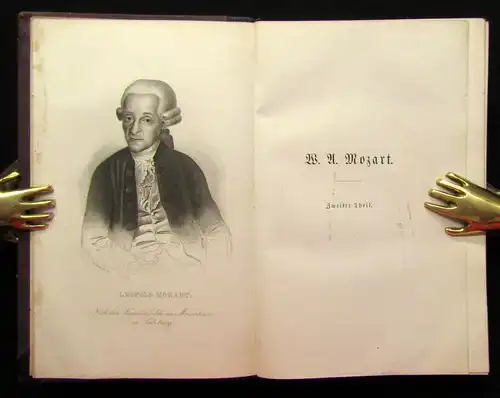 Jahn W. A. Mozart Bände 1-4 komplett 1856/58 Kunst Noten Instrumente Kultur