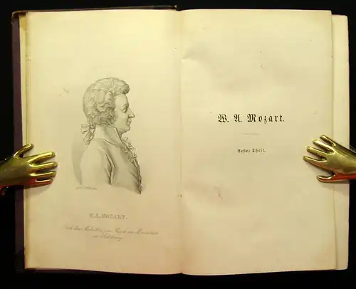 Jahn W. A. Mozart Bände 1-4 komplett 1856/58 Kunst Noten Instrumente Kultur