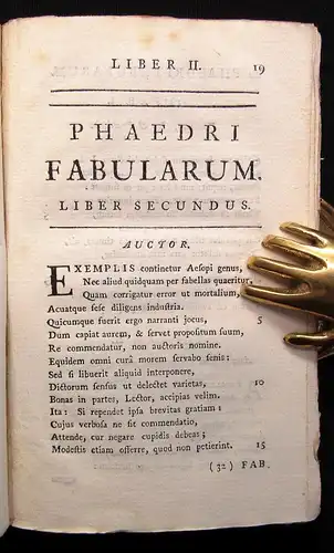 Phaedrus Phaedri Augusti Liberti fabularum Aesopiarum libri quinque 1741 js