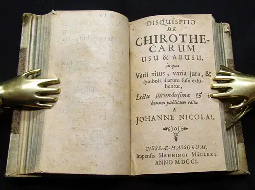 Nicolai, Johannes 1701 Disquisito de subratione et pignoratione vestium / ...am