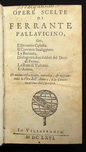 Pallavicino Opere scelte di Ferrante Pallavicino : cioe?, Il diuortio 1566 js