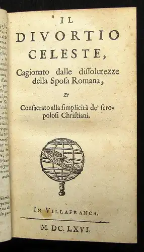 Pallavicino Opere scelte di Ferrante Pallavicino : cioe?, Il diuortio 1566 js