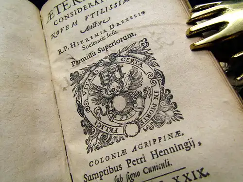 Drexel, Jeremy 1629 Aeternitatis Prodromus Mortis Nuntius  - 2 in 1 Bd. am