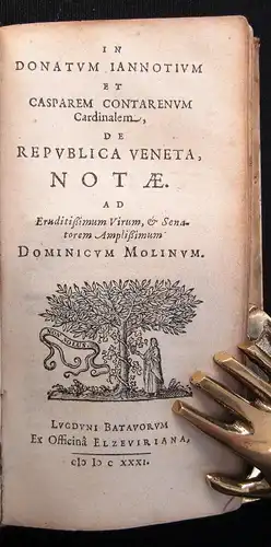 Donato Donati Iannotii Florentini Dialogi de Repub. Venetorum 2 in 1 Bd. js