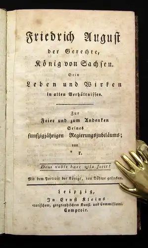 Becker Friedrich August der Gerechte, König von Sachsen Leben und Wirken 1818 js