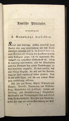 Wendel Grundzüge und Kritik der Philosophieen Kant`s, Fichte`s, Schelling 1839 j